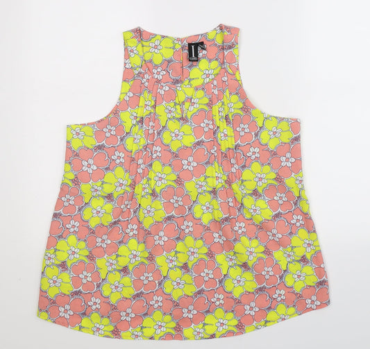 Izabel Womens Multicoloured Floral  Basic Tank Size 12