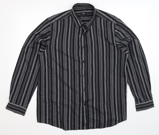 F&F Mens Multicoloured Striped   Button-Up Size L