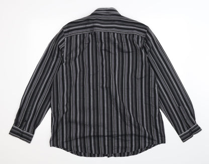 F&F Mens Multicoloured Striped   Button-Up Size L