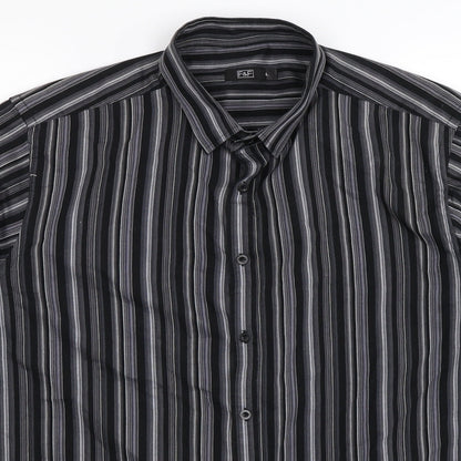 F&F Mens Multicoloured Striped   Button-Up Size L