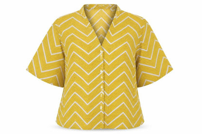 Womens UK Size 8 Boohoo Yellow Basic Button-Up