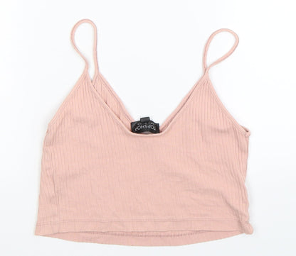 Topshop Womens Pink   Cropped Tank Size 10