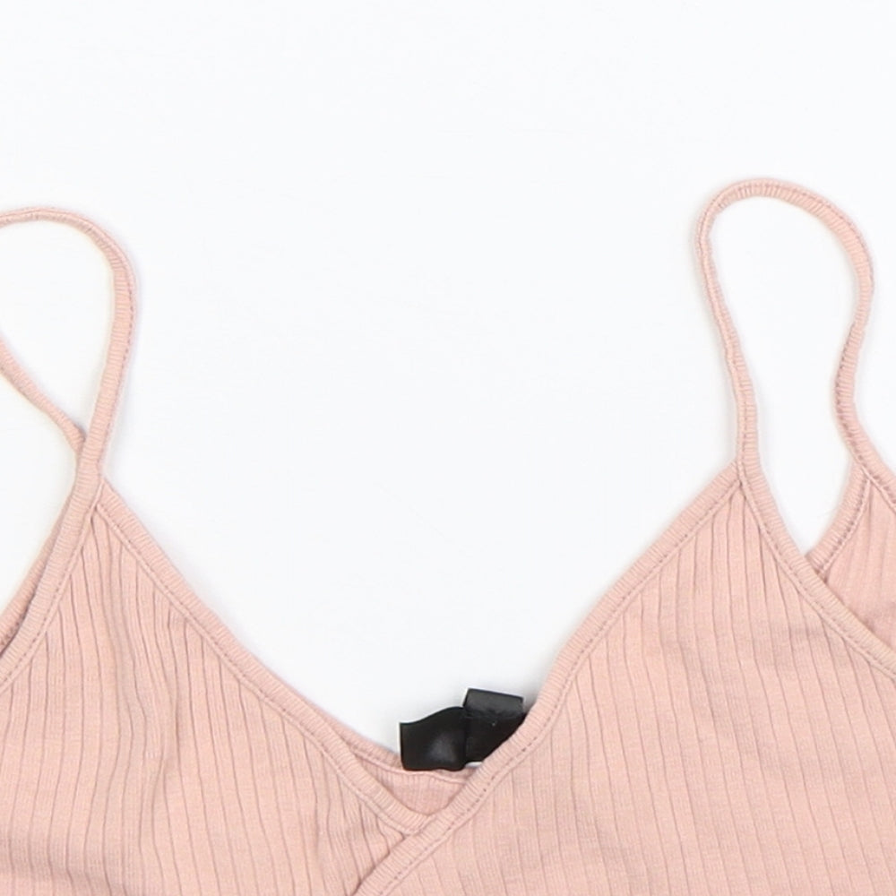 Topshop Womens Pink   Cropped Tank Size 10