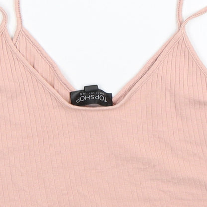 Topshop Womens Pink   Cropped Tank Size 10