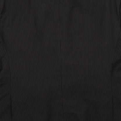 F&F Mens Black Striped  Jacket Suit Jacket Size 46
