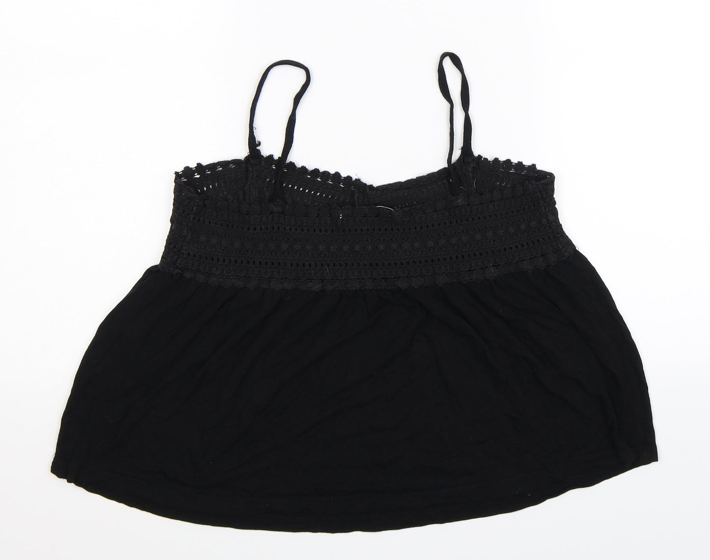 Womens UK Size M Lefties Black Cropped Tank
