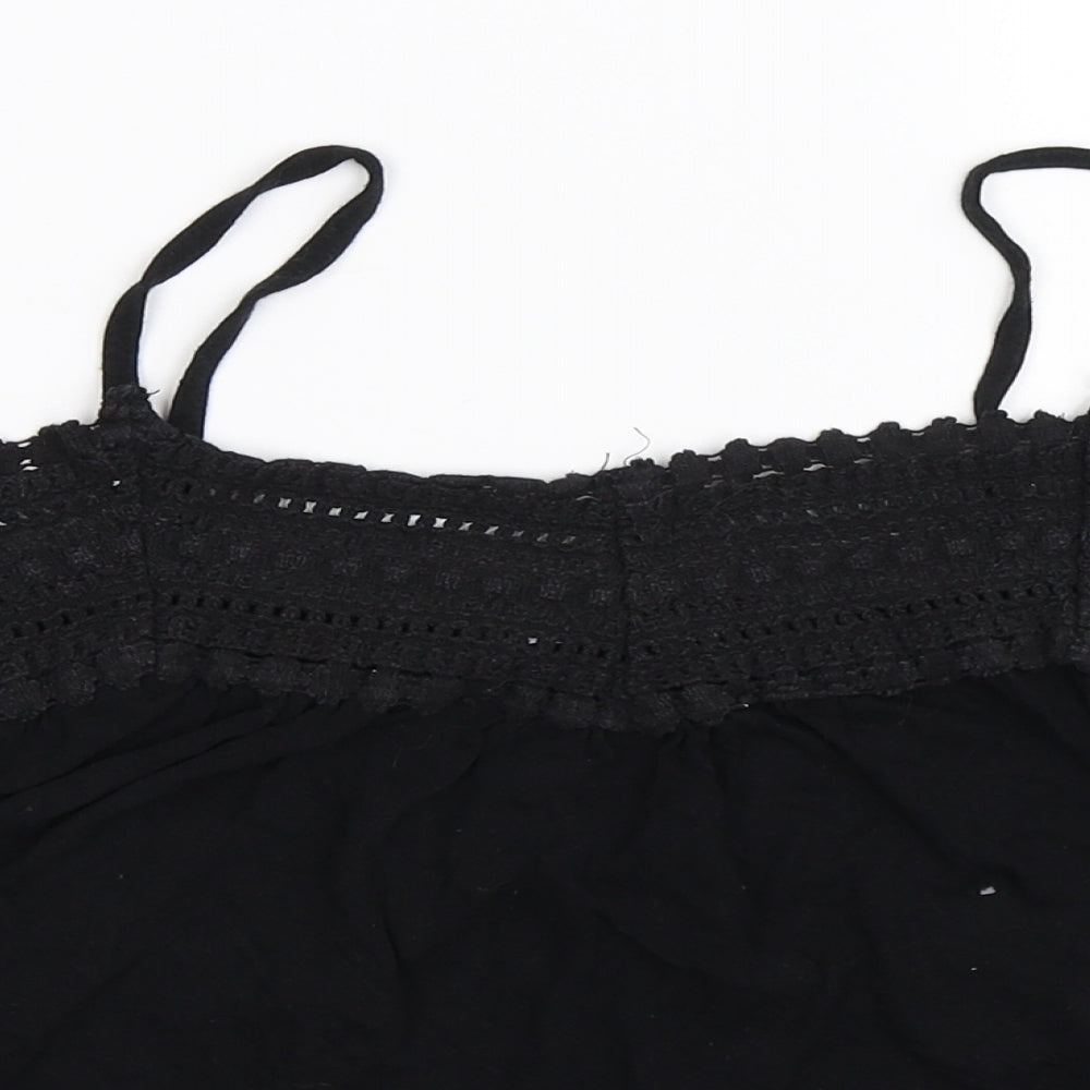 Womens UK Size M Lefties Black Cropped Tank