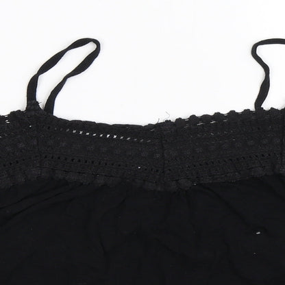 Womens UK Size M Lefties Black Cropped Tank