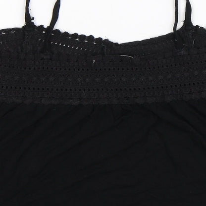 Womens UK Size M Lefties Black Cropped Tank