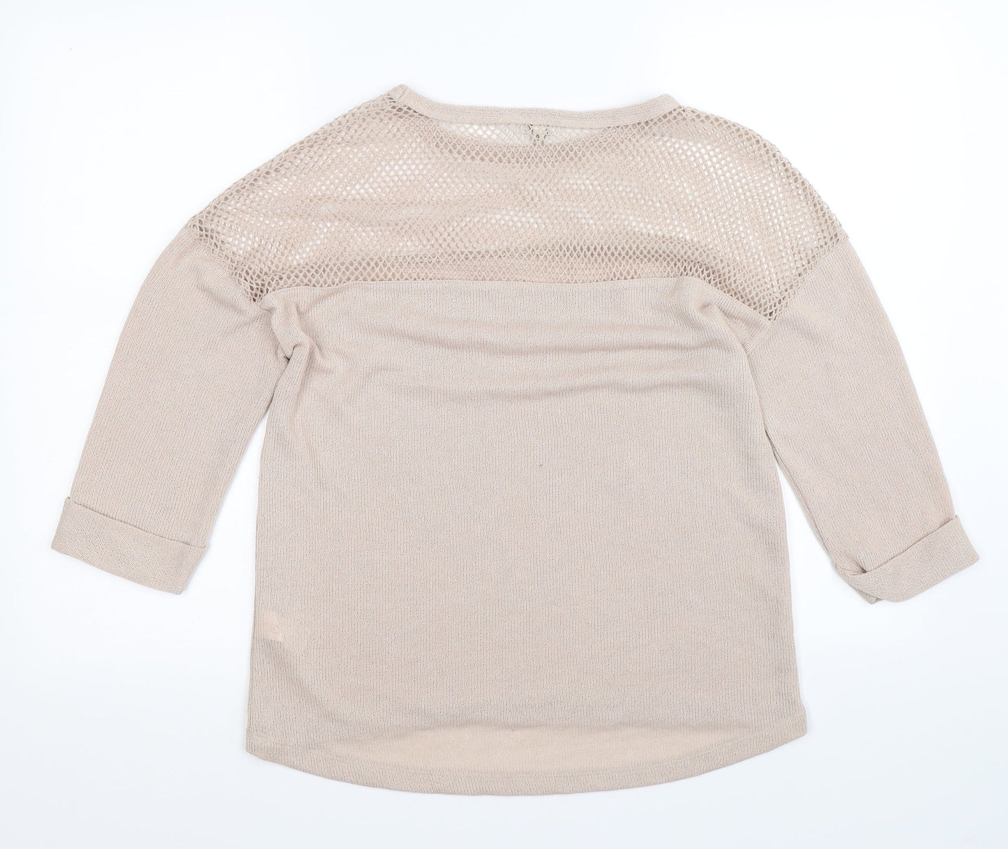 River Island Womens Beige  Knit Pullover Jumper Size 12