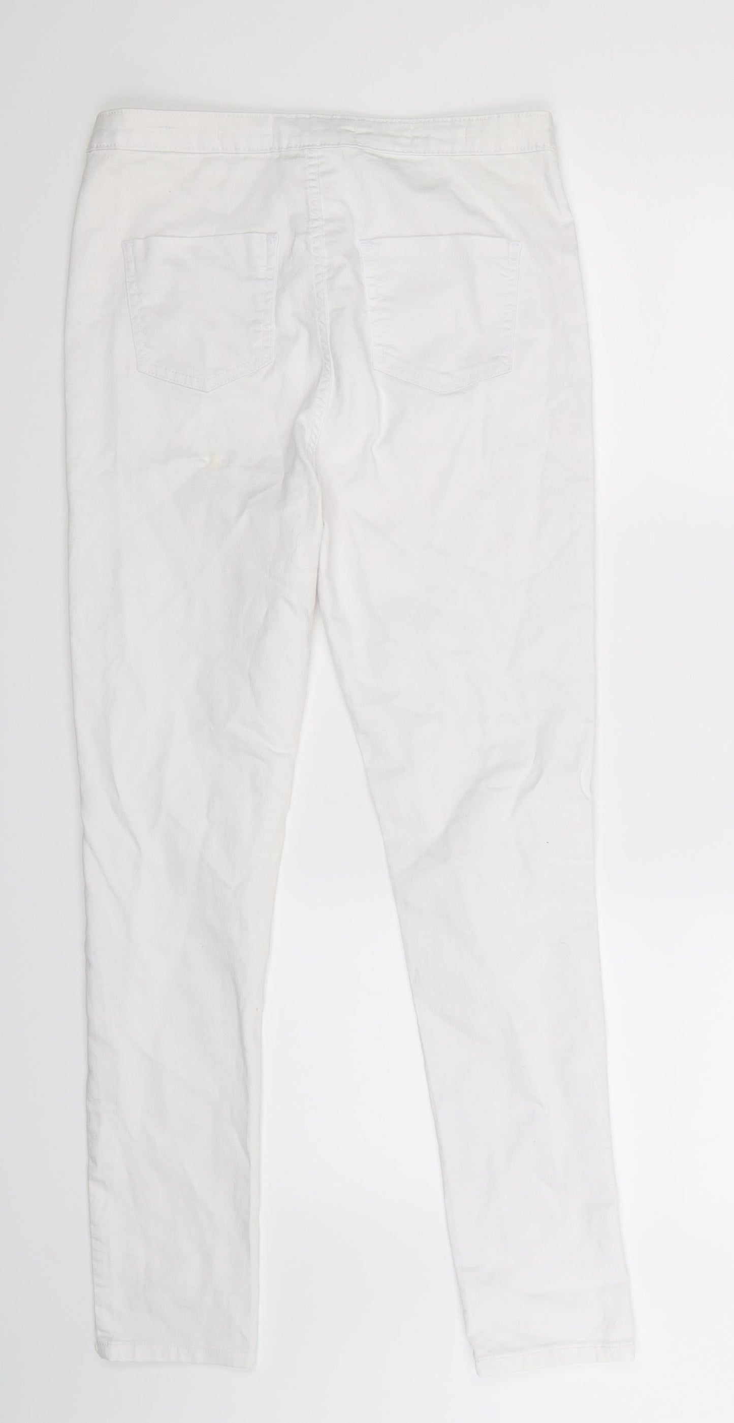 PARISIAN SIGNATURE Womens White  Denim Jegging Jeans Size 12 L28 in