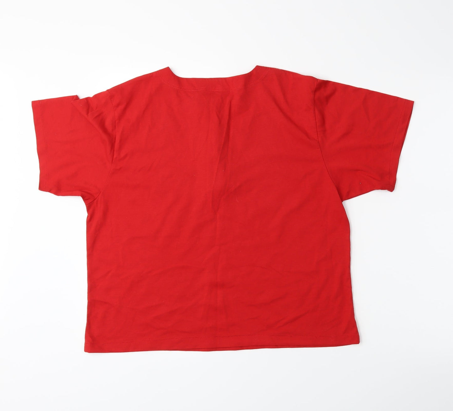 Berlin Womens Red   Basic Button-Up Size M
