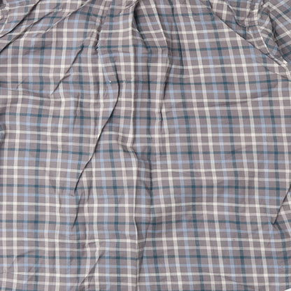 Wolsey Mens Grey Plaid   Button-Up Size M