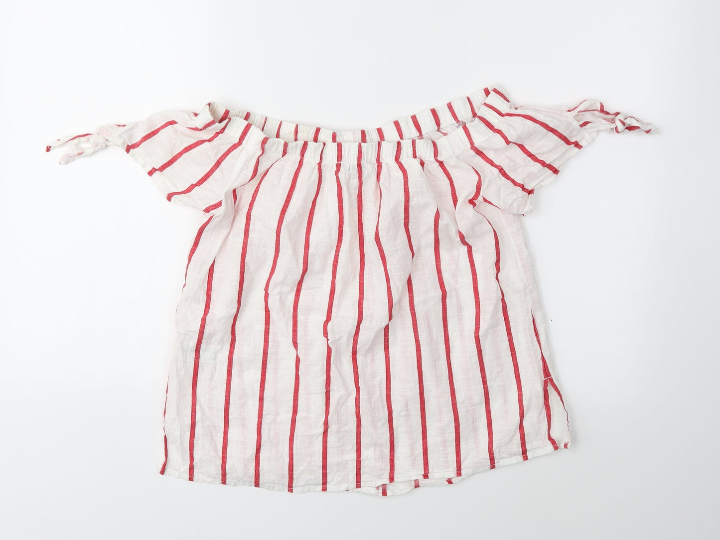 Womens UK Size 10 Papaya White Basic Blouse