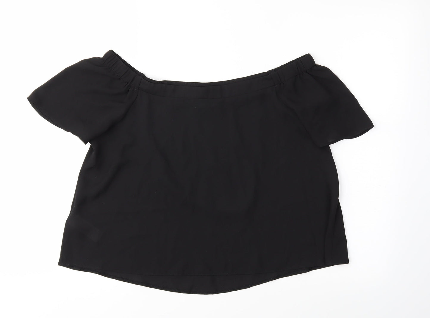 Womens UK Size 10 newlook Black Basic Blouse