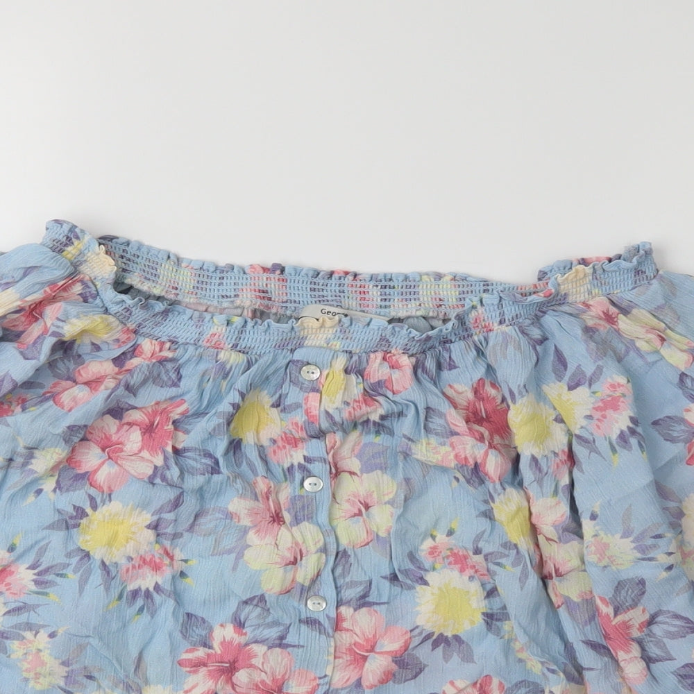 Womens UK Size 14 George Black Basic Blouse