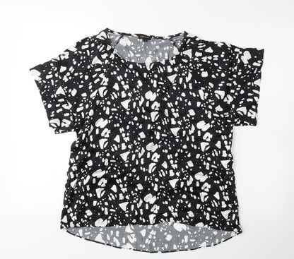 Womens UK Size 8 River Island Black Basic Blouse