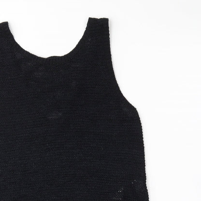 Womens UK Size 10 newlook Black Basic Tank