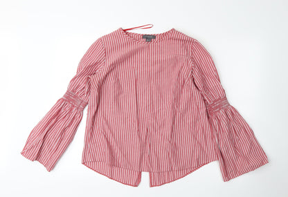 Primark Womens Red Striped  Basic Blouse