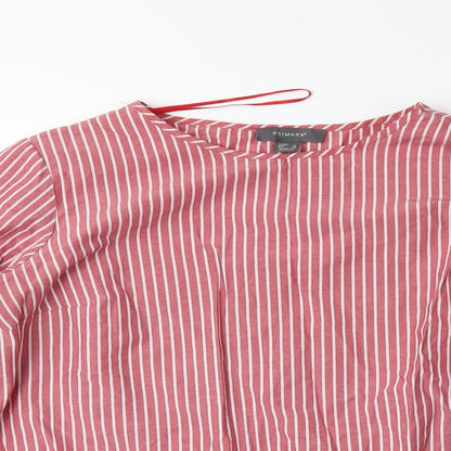 Primark Womens Red Striped  Basic Blouse