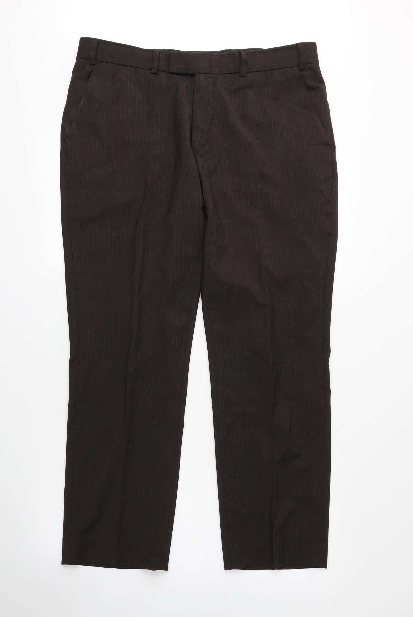 limehaus Mens Brown Striped  Trousers  Size 36 in L28 in