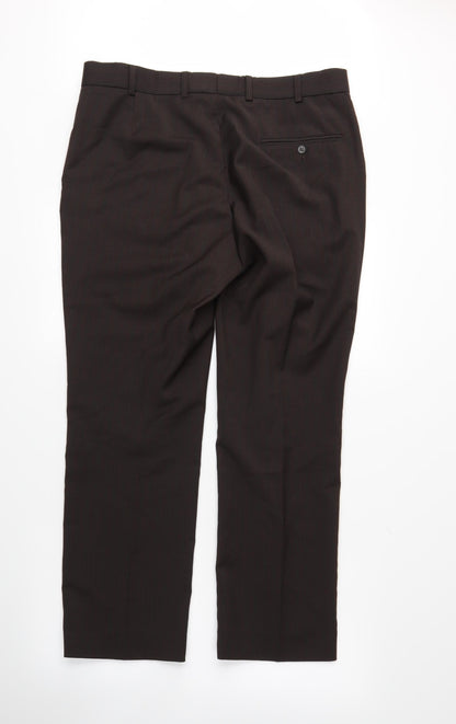 limehaus Mens Brown Striped  Trousers  Size 36 in L28 in