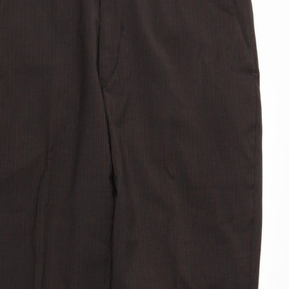 limehaus Mens Brown Striped  Trousers  Size 36 in L28 in