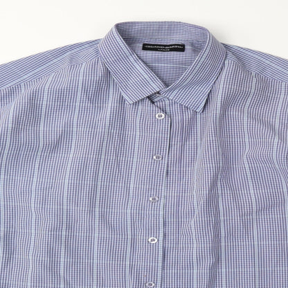 Mens UK Size L Island Earth Black  Button-Up Long Sleeve Casual Shirt