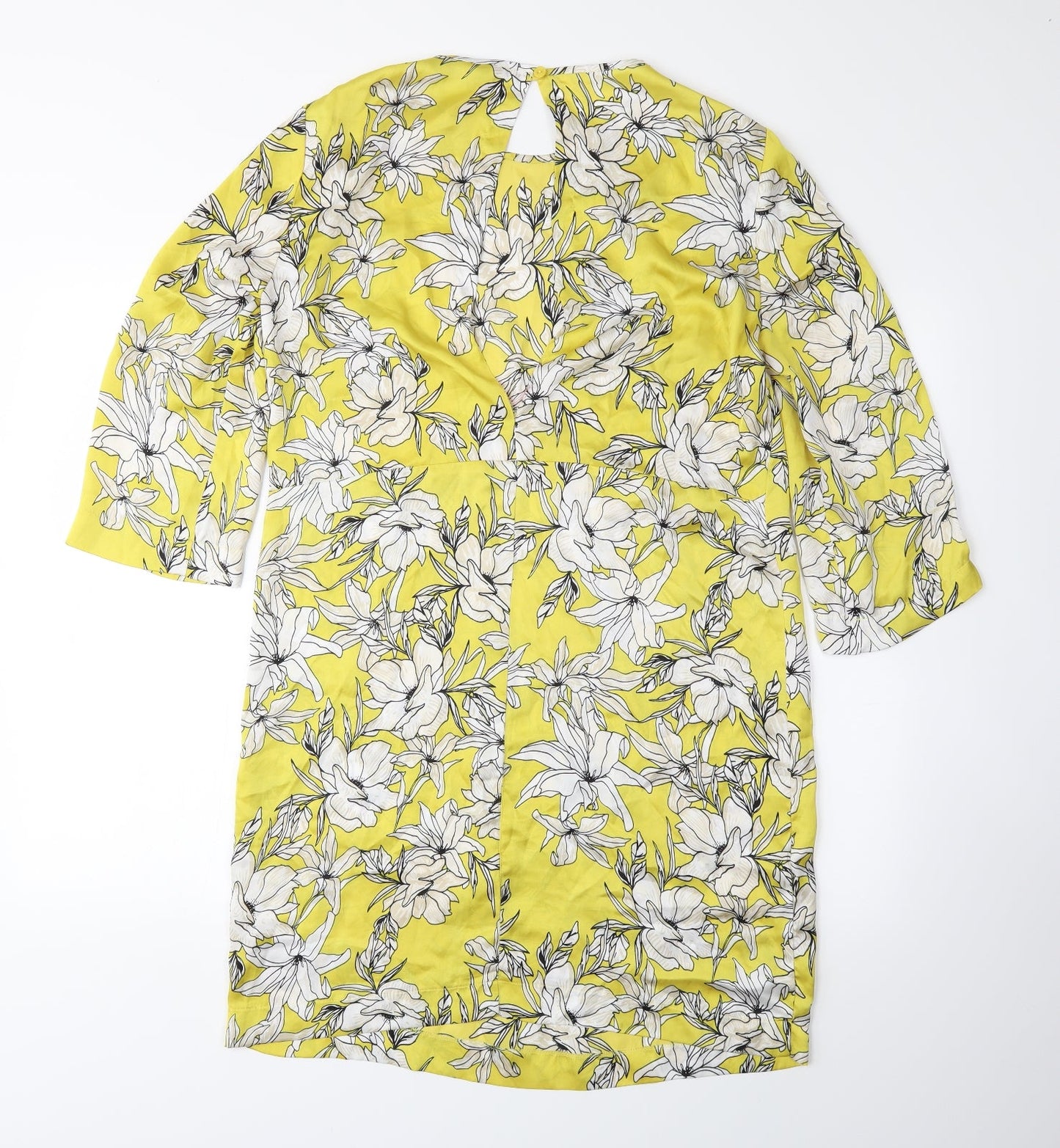 Kelso Womens Yellow Floral  Sheath  Size 10