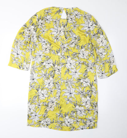 Kelso Womens Yellow Floral  Sheath  Size 10