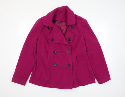 F&F Womens Purple   Overcoat Coat Size 16