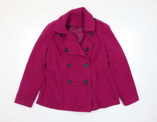 F&F Womens Purple   Overcoat Coat Size 16