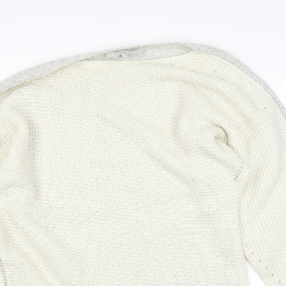 grey&willow Womens White   Pullover Jumper Size 14