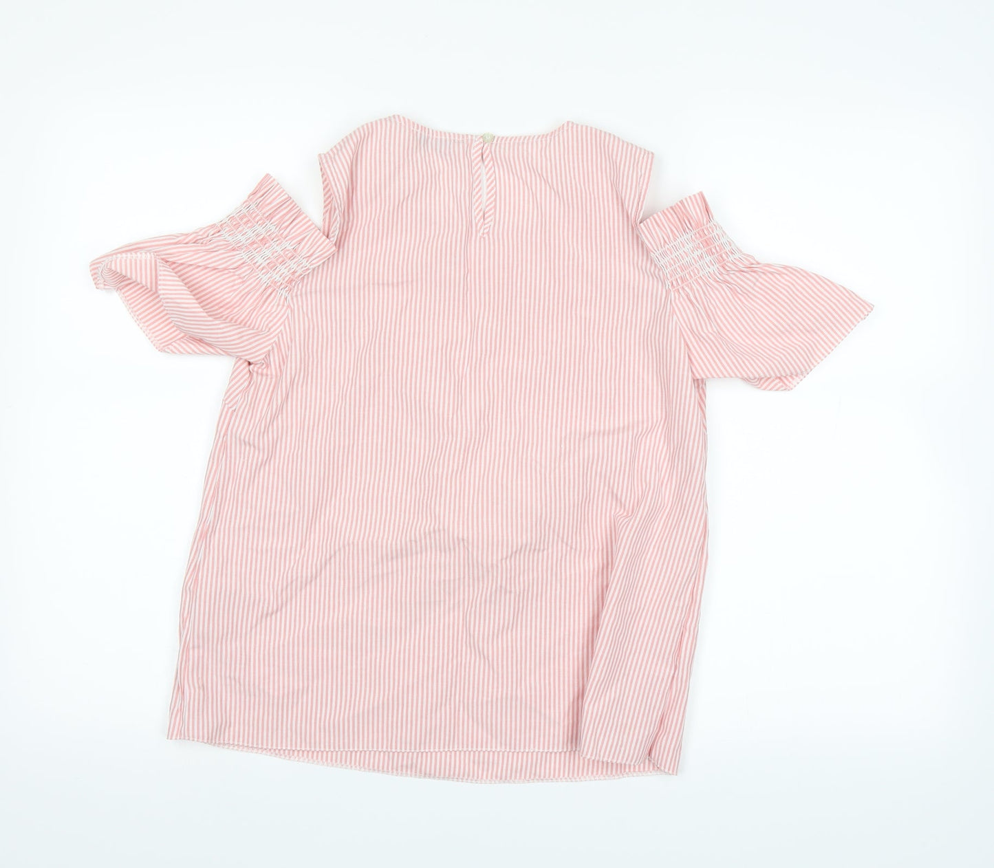 Womens UK Size 12 Papaya Pink Basic T-Shirt