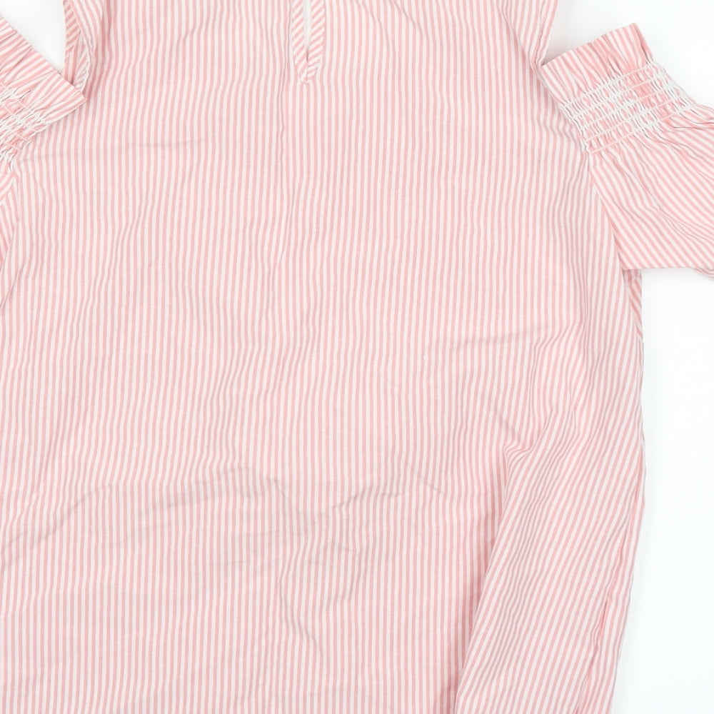 Womens UK Size 12 Papaya Pink Basic T-Shirt