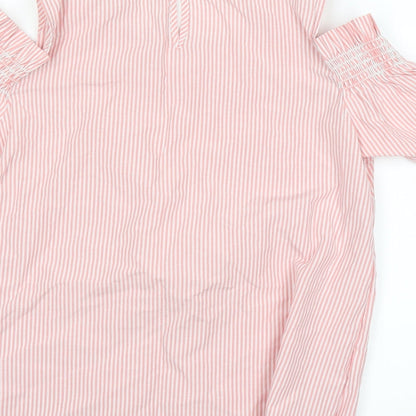 Womens UK Size 12 Papaya Pink Basic T-Shirt