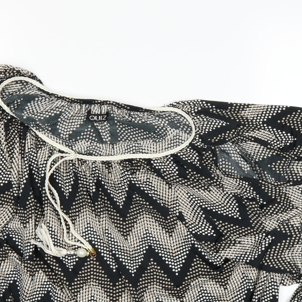 Quiz Womens Black   Basic T-Shirt Size 10