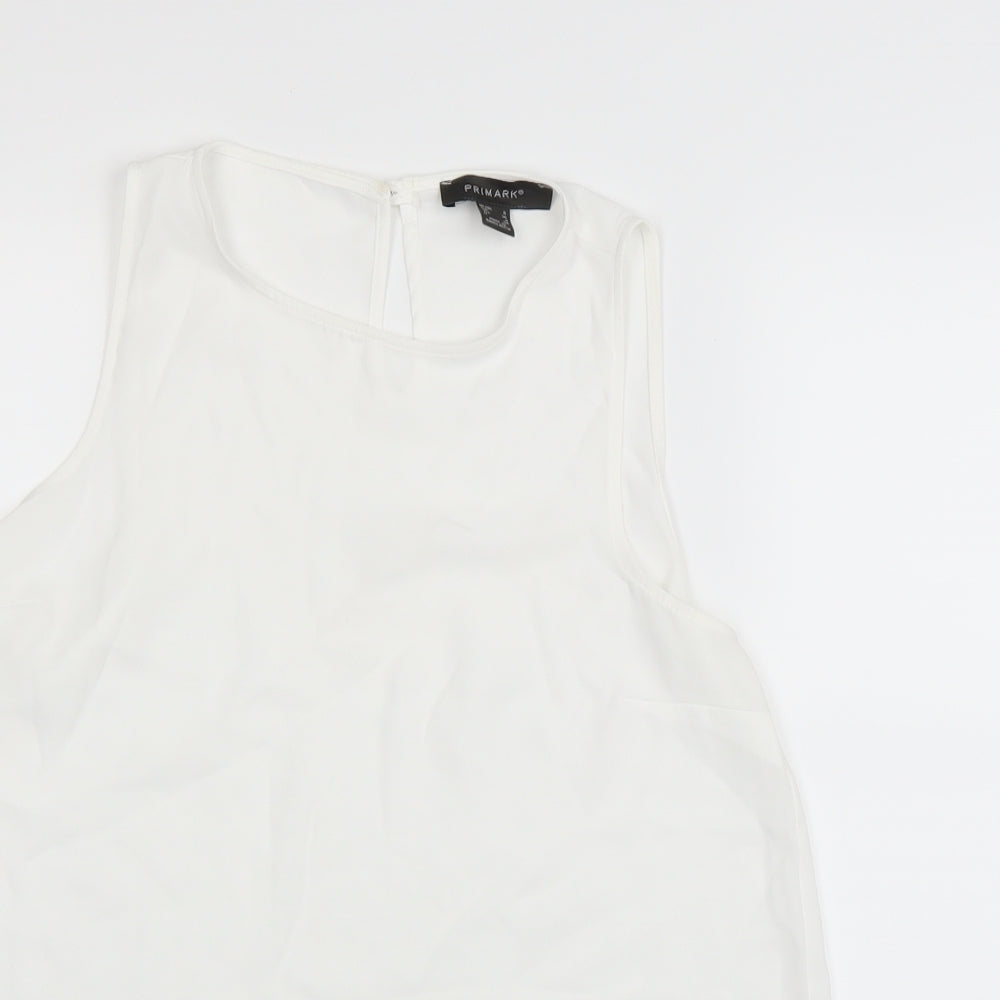 Primark Womens White   Basic T-Shirt Size 8