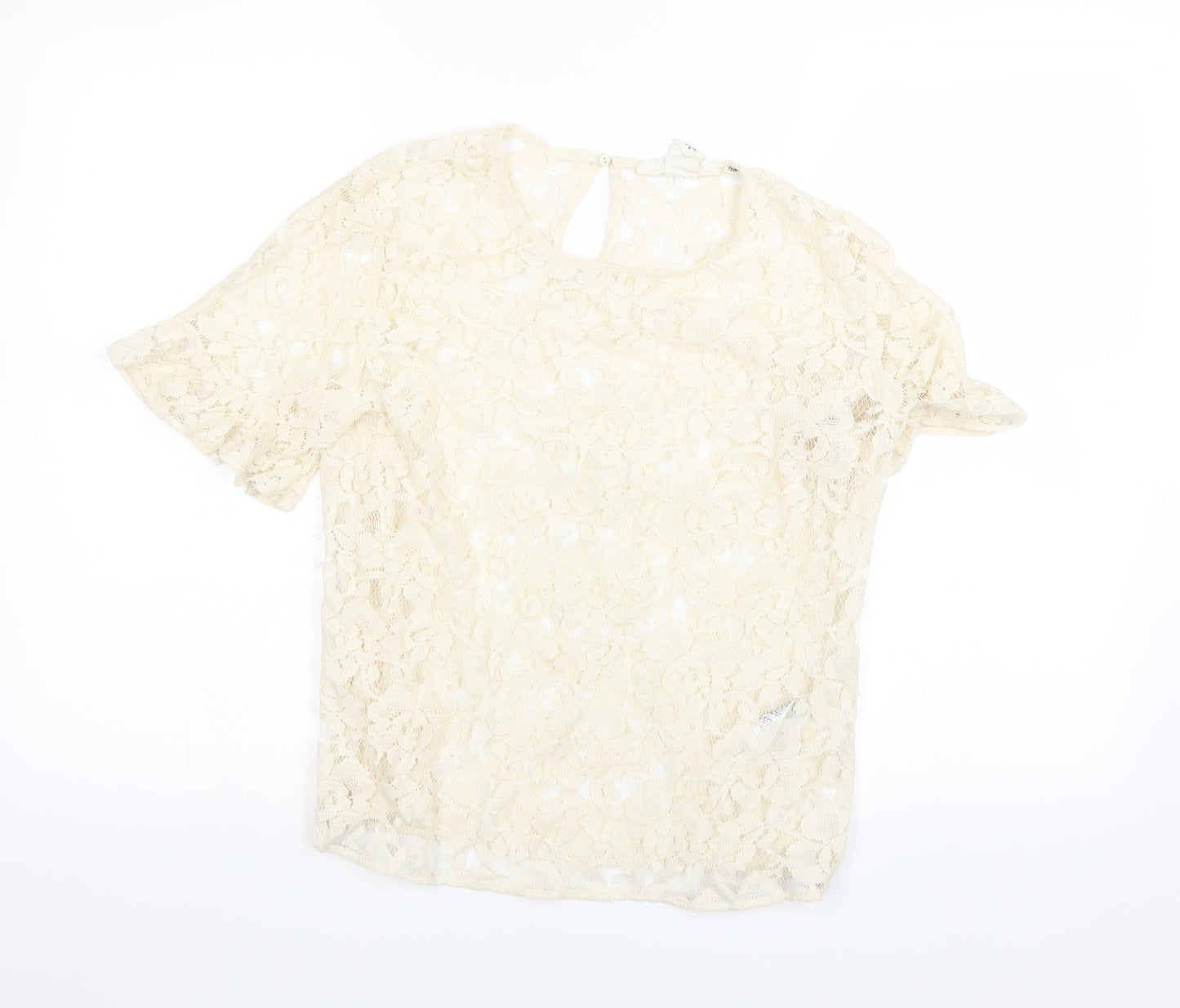 Womens UK Size 12 H&M White Basic T-Shirt