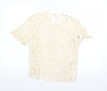 Womens UK Size 12 H&M White Basic T-Shirt