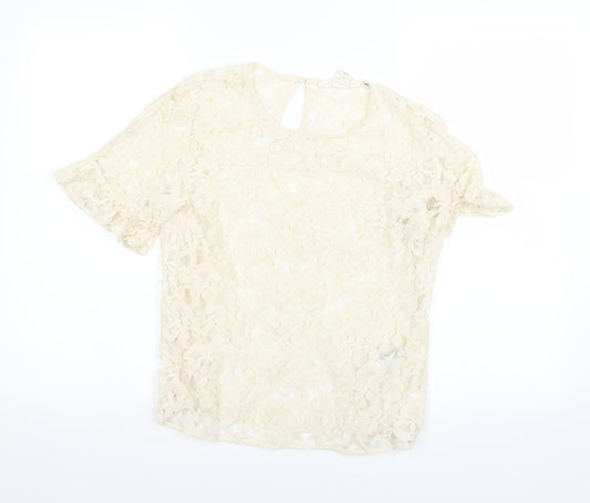Womens UK Size 12 H&M White Basic T-Shirt