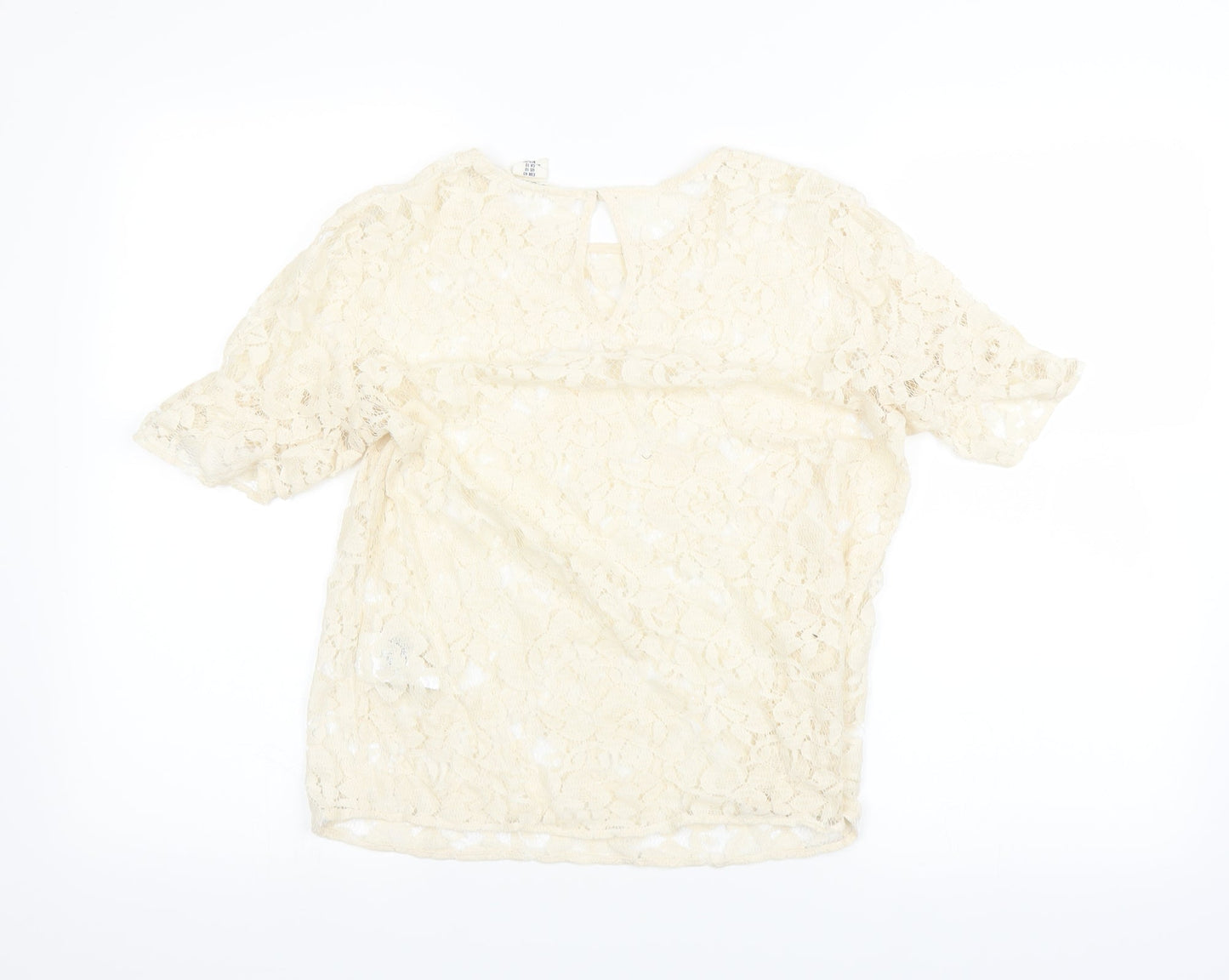 Womens UK Size 12 H&M White Basic T-Shirt