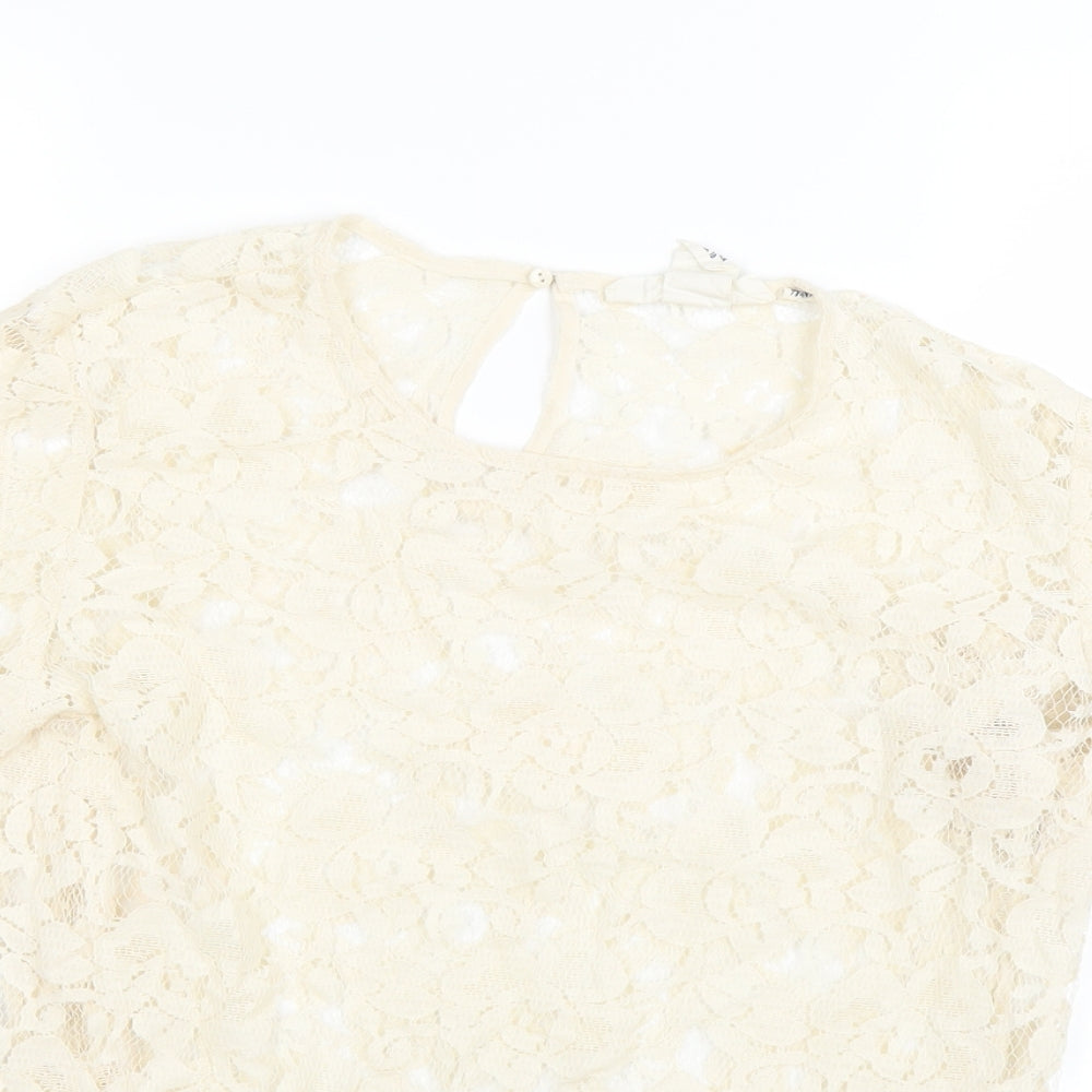 Womens UK Size 12 H&M White Basic T-Shirt