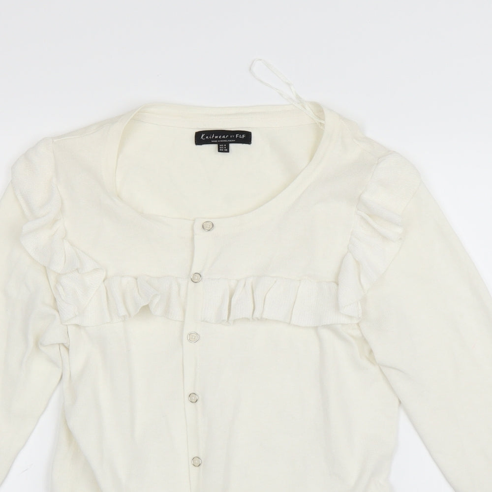 Womens UK Size 8 F&F White Jacket