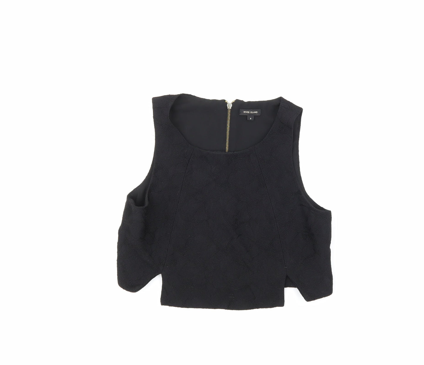Womens UK Size 6 River Island Black Basic Blouse