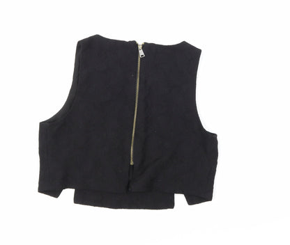 Womens UK Size 6 River Island Black Basic Blouse