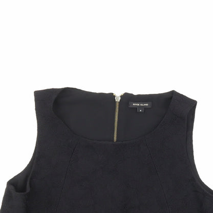 Womens UK Size 6 River Island Black Basic Blouse