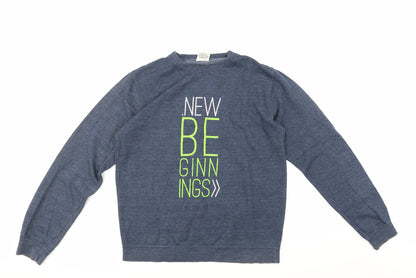 All We Do is Mens Blue   Pullover Jumper Size M