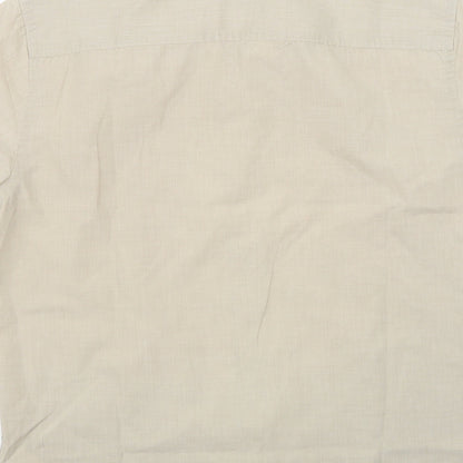 Atlantic Bay Mens Beige    Button-Up Size S