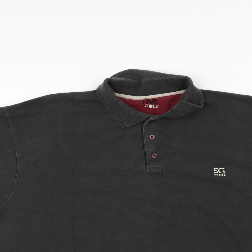 Five Gold Mens Green  Corduroy  Polo Size XL